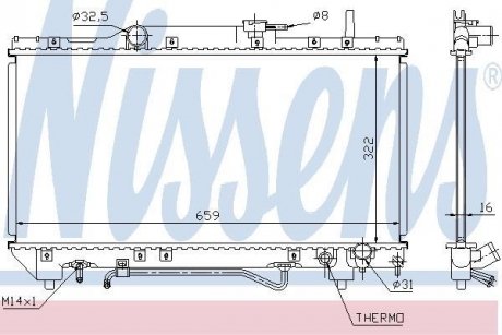 Радиатор охлаждения NISSENS 64802