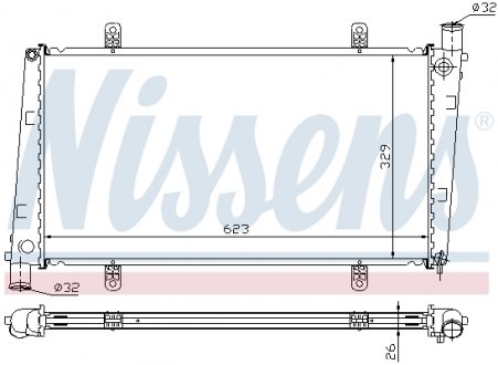 Радіатор охолоджування NISSENS 65551A (фото 1)