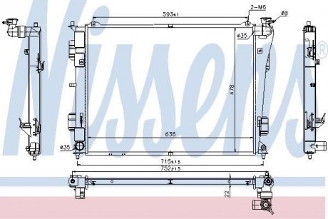 Радиатор охлаждения NISSENS 66783