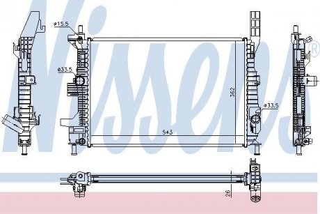 Радиатор охлаждения NISSENS 66860