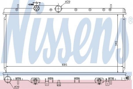 Радіатор охолоджування NISSENS 67711