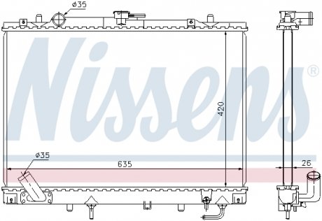 Радіатор охолоджування NISSENS 68154