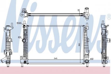 Радиатор охлаждения NISSENS 68523