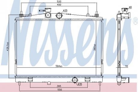 Радіатор охолоджування NISSENS 68735