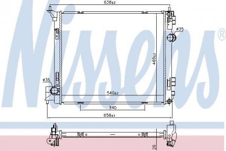 Радиатор охлаждения NISSENS 68788