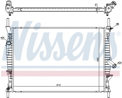 Радиатор охлаждения NISSENS 69240