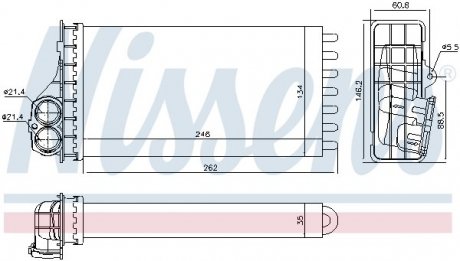 Радиатор обогрева салона NISSENS 707091