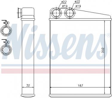 Радиатор обогрева салона NISSENS 72046