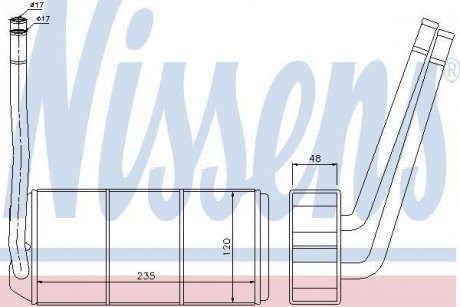 Радиатор печки NISSENS 73001