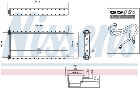 Радиатор печки NISSENS 73002