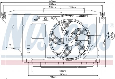 Вентилятор радиатора NISSENS 85007