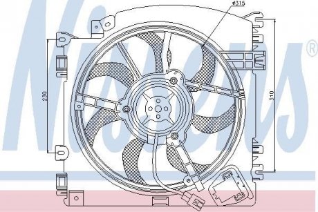 Вентилятор радіатора NISSENS 85598