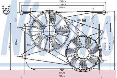 Вентилятор радіатора NISSENS 85610