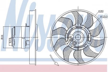 Вентилятор радіатора NISSENS 85619