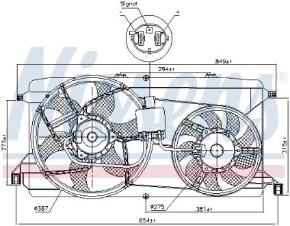 Вентилятор, охолодження двигуна NISSENS 85826