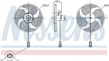 Вентилятор радиатора NISSENS 85947