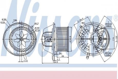 Вентилятор салону NISSENS 87112