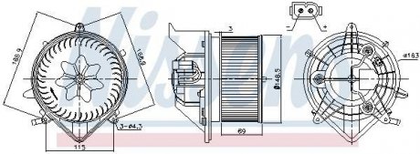 Вентилятор салона NISSENS 87233