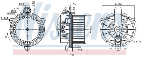 Вентилятор салона NISSENS 87495