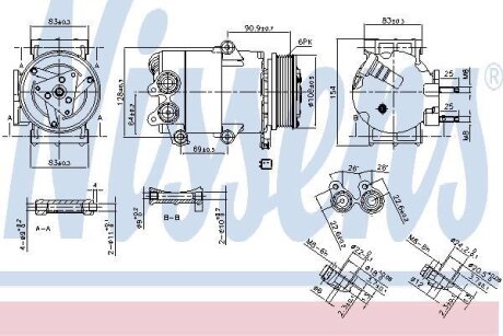 Компресор кондиціонера NISSENS 890216