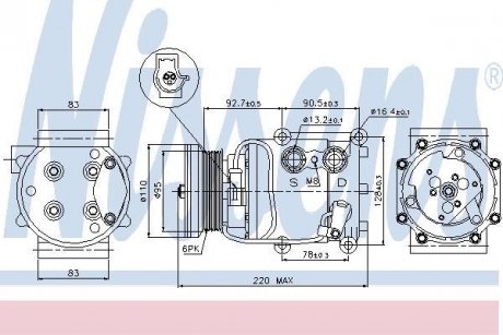 Компресор кондиціонера NISSENS 89071