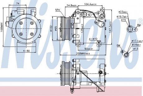 Компресор кондиціонера NISSENS 89227