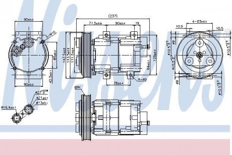 Компресор кондиціонера NISSENS 89251