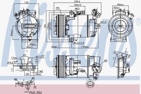 Компрессор кондиционера NISSENS 89346