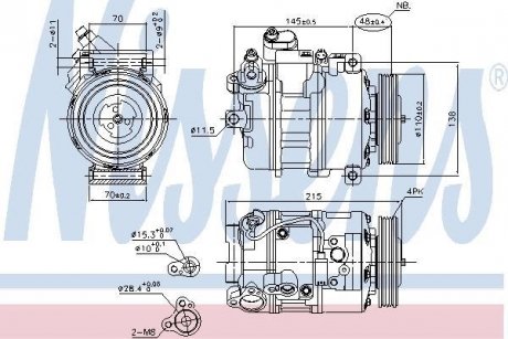 Компрессор кондиционера NISSENS 89417