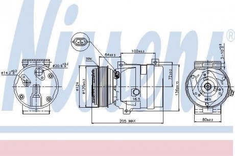 Компрессор кондиционера NISSENS 89435