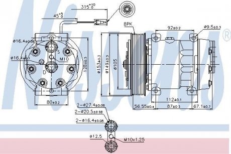 Компрессор кондиционера RENAULT NISSENS 89458