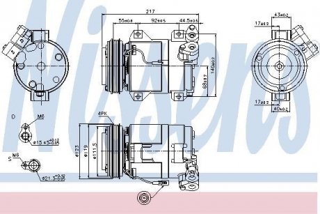 Компрессор кондиционера NISSENS 89519