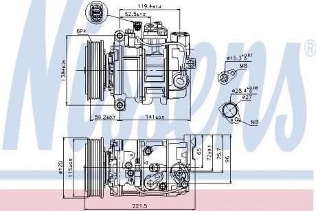 Компрессор кондиционера NISSENS 89529