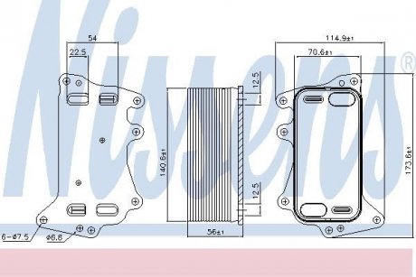 Радиатор масляный NISSENS 90908