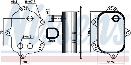 Радіатор оливний NISSENS 90960