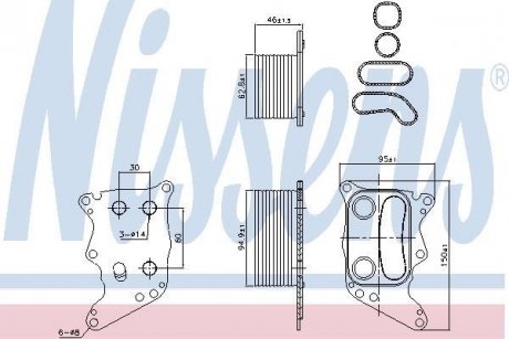 Радіатор масляний NISSENS 90991