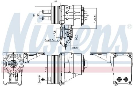 Радіатор оливний First Fit NISSENS 91328