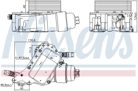 Радиатор масляный с корпусом масляного фильтра NISSENS 91339