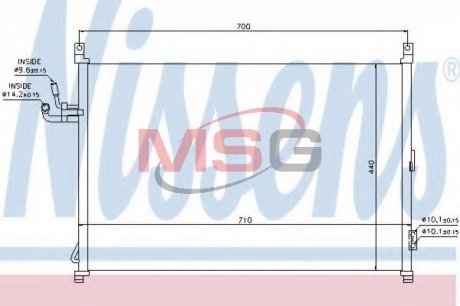 Конденсер кондиционера NISSENS 940014