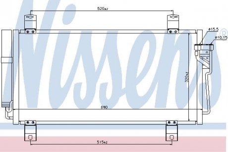 Радіатор кондиціонера NISSENS 940032