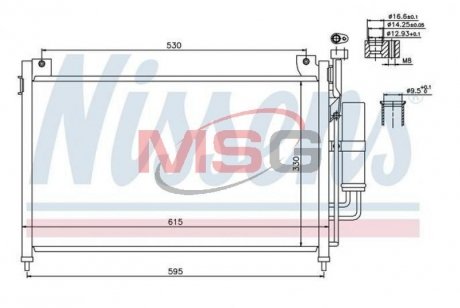 Конденсер кондиционера NISSENS 940033