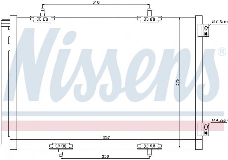 Радіатор кондиціонера NISSENS 940055