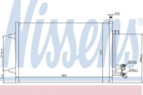 Конденсер кондиционера NISSENS 940097