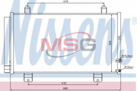 Конденсер кондиционера NISSENS 940261