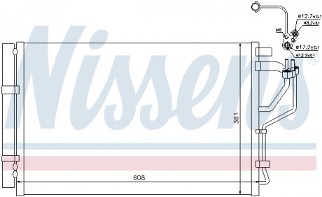 Радіатор кондиціонера First Fit NISSENS 940268 (фото 1)