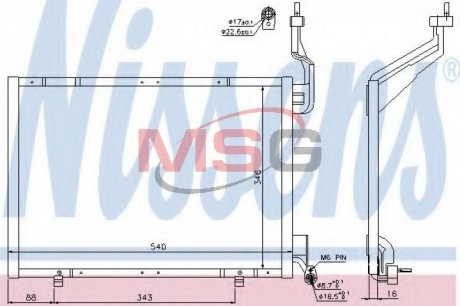 Конденсер кондиционера NISSENS 940287