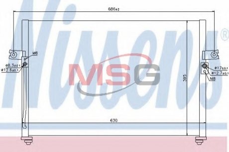 Радиатор кондиционера NISSENS 94038