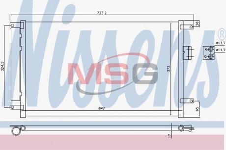 Конденсер кондиционера NISSENS 940424