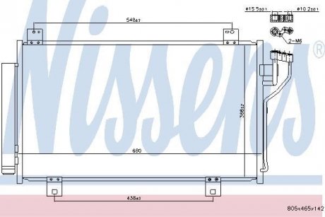 Конденсатор кондиционера Mazda 3/6 13+ (выр-во) NISSENS 940575