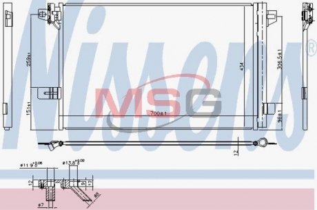 Конденсер кондиционера NISSENS 940732